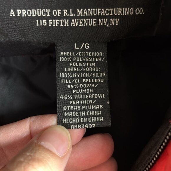 Polo Jeans co Ralph Lauren outerwear vtg red‎ down jacket - Picture 3 of 7